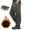 Men's Winter Warm Thick Pants Double Layer Fleece Military Army Camouflage Tactical Cotton Long Trouser Male Baggy Cargo Pants H1223