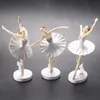 Obiekty dekoracyjne Figurki 3 PC Balet Dziewczyna Dancing Elf Statua Cake Ornament Wedding Decor Miniaturowe Craft Mini Ogród Wróżka Dekoracja D