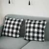 Chef de Noël Buffalo Vérifiez Plaid Cashe Coussin Coussin Coussin pour la ferme Decor de la maison Décor rouge et noir 18 pouces Taie d'oreiller Daf172