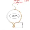 Fashion Single Layer Heart Necklace Alloy Pearl Mix Clavicle Chain For Women Valentine's Gift Love Pendant Necklace