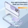 Luxury Phone cases For iPhone 13 12 11 Pro Max Xs XR X SE 7 8 plus Clear PC back Plating soft TPU bumper Kikstand Cover
