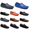 pelle doudou uomo scarpe da guida casual suola morbida traspirante abbronzatura chiara neri navy bianchi blu argento giallo grigio calzature all-match outdoor cross-border