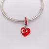 Charms Inci Boncuk El Takı Yapımı Türkiye Kalp Bayrak Pandora 925 Gümüş Ayak Bileği Bilezik Kadın Erkek Bileklik Zincir Boncuk Seti Kolye Kolye Doğum Günü 791552enmx