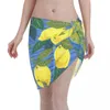 女性用水着女性ビーチビキニカバーアップ柑橘類レモンラップスカートサロングスカーフビーチウェア水着スーツスーツ