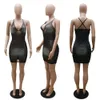 Seksi Pembe Cami Elbise Rhinestones Yaz Kulübü Parti Doğum Günü Kıyafetleri Kadın Spagetti Kayışı Bodycon Mini Sıkı Y2K 210525
