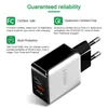 Charge rapide 5V 3A QC 3.0 chargeur mural rapide USB chargeurs rapides adaptateur de prise US EU pour smartphone Samsung S10 S9 Android pc