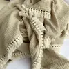 Cotton Muslin Baby Blankets With Tassel born Swaddle Wrap Receiving Blanket Infant Sleeping Quilt Bed Cover 85x85cm 211105