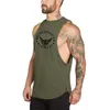 Roupa de marca Fitness Mens Tanque Top Stringer Muscle Bodybuilding Sem Mangas Camisa Ginástica Gyms Undershirt 210421