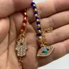 Lucky Hand And Eye Handmade Fashion Charm Bracelets Bangle Multilayer Beads Jewelry For Women Men Lover
