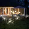 Strings solar luz de fogos de artifício ao ar livre luzes 200/120 LED Jardim Caminho Fada Decoração de Natal para Pátio