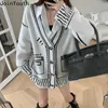 Joinyouth Fashion Sweter Oversize Harajuku Cardigan Spadek Kobiet Ubrania Luźne Koreański Plus Size Płaszcze Sueter Kurtka Kobieta 210922