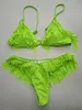 Glands frangés bikini femmes maillot de bain string taille haute maillots de bain sexy monokini jambe mini 210722