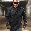 Thoshine Brand Spring Autumn Winter Men Outdoor Jackets Camouflage Hooded Army Tactical Coats Waterproof Windproof Windbreakers 211217