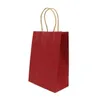 100 PCS/lot sac en papier cadeau avec poignées couleur foncée 21x15x8 cm Festival sac cadeau fête de mariage/haute qualité (personnalisé) H1231