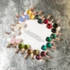 2021 Urok Luksusowy Projektant Wisiorki Jewellery Rose Gold Kolczyki Dobra Jakość Stadniny Kolczyki Moda Diament Inlay Multi Faceted Candy Crystal Damska Kolczyk Design