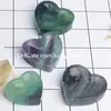 Gepolijste natuurlijke regenboog fluoriet chakra steen asbak reiki genezing quartz crystal rock edelsteen hart kom voor metafysische, meditatie, wicca, decoratie of geschenk