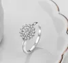 بوهو أنثى صغيرة كاملة الماس الكريستال الزركون حجر حلقة ضوء الصلبة الفضة 925 مجوهرات الخطوبة للنساء J-505