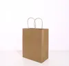 2021 8 "x 4.75" x 10 "sacs en papier kraft brun sac à provisions sacs d'emballage en papier kraft pour magasin utilisant un bateau rapide