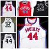 カスタムレトロジョージ＃44 Gervin Virginia Squires College Basketball Jersey All Stitched White Red Black Size S-4XL任意の名前番号