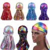 Лазерная шелка дышащая Bandana Hat Turban Cap Doo Durag Headwear WLL650