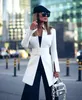 Blazer autunnali semplici e belli con collo alto da donna casual oversize larghi fusciacche blazer abito giacca manica lunga