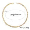 Chains Fashion Paperclip Link Chain Women's Necklace 316L Stainless Steel Gold Color Long For Women Men Jewelry Gift