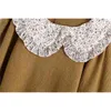 Dolce donna maglione con colletto alla Peter Pan moda donna pullover con stampa floreale streetwear top larghi causali femminili 210427