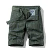 Heren shorts plaid strand korte broek zomer heren casual camouflage militaire broek mannelijke ladingoveralls