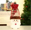 Couvre-bouteille de vin de Noël Santa Snowman Elk Wine Bottle Set Table de Noël Decoration Pocket DD526