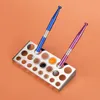 1PC Tattoo Supplies Tattoos Ink Cup Cap Holder Stand 21 Holes Rack Stainless Steel Makeup Accessories Skin Maquillage Permanent