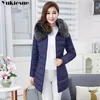 Winterjacke Frauen Mode Frauen Reißverschlüsse Baumwolle gefütterte Jacke weibliche Verdickung Haar Wintermantel Frauen plus Größe Jacken 210412