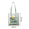 Sacos de compras Casual Grande Capacidade Mulheres Bolsas Nova Jelly Saco Transparente Moda Alta Qualidade PVC Clear Ombro 220310