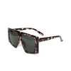 Retro Quadratischen Leopardenmuster Großen Rahmen Mode Persönlichkeit Sonnenbrille Männer Frauen Luxus Outdoor Sport Straße schießen Gläser