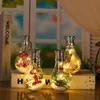 Nieuwe 5 stijlen LED Transparante Kerstbal Kerstversiering Kerstboom Decoraties Opknoping Plastic Bulb Bal 7 * 7 * 11cm DH2001