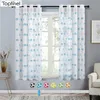 Topfinel brodé Football voilage pour salon chambre enfants enfants chambre Tulle fenêtre rideau fil rideaux 211203