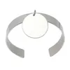 Bracciale in acciaio inossidabile con ciondoli rotondi incisi al laser Gioielli da donna Bracciale coppia braccialetto Q0720