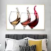 Copos de vinho Pintura Arte de parede Fotos para sala de estar Canvas arte moderna decoração de casa abstrata cartazes e imprimir