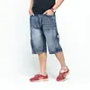 3/4 shorts män jeans shorts män vintage streetwear mode hi street denim shorts män baggy lösa manliga bermuda plus storlek 44 210518