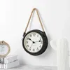 Metal,Wall Clock,Home Decoration,With Hanging Rope,Timepiece Living Room Decor,41*22*7cm Size,Modern Europe Style,Battery Power 210724