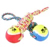 Multifunzione Pet Molar Bite Dog Toys corda di cotone intrecciata Palla da masticare Pulizia dei denti Elasticità sicura Cuccioli morbidi Mordere mastica il giocattolo