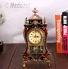 The latest desk clock, antique living room decoration, silent sweep second watch, 12 music timekeeping, support customized logo