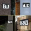 Солнечные лампы светодиодные лампы House Signs Plaques Door Numbers Водонепроницаемый Адрес Цифры Плита Пластина Платка Почтовый ящик Стена для дома