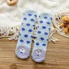 Herbst Winter Kinder Korallen Samt Socken Cartoon Stickerei Tierwelt Socke Silikon rutschfeste Baby Bodenstrumpf Kinder Schlafschlauch