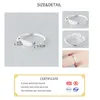 Inzatt Authentic 925 Sterling Silver Cute Feather Verstelbare Ring Fijne Sieraden voor Dames Party Elegante Accessoires X0715