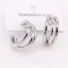 2021 Vacuum plating Classic earrings 9.2g 22mm diameter Ear studs fashion Women's stainless steel jewelry LH984