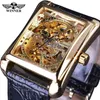 Reloj Men 's Mechanical Watch de Pulsera Transperente Para Hombre Top Brand Con Diseño MoviMiento Engrainaje Lu Wristwatches