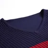 Mode Merk Truien Heren Pullovers Gestreepte Slanke Fit Jumpers Knitwear Warm Herfst Koreaanse stijl Casual Mannen Kleding 211018