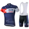Krótki rękaw Oddychający IAM Bike Team Jervey Jersey Road Shirt Sport Cycling Clothing Clothing Ropa Ciclismo Bib Shorts