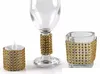 Diamond servet ringen voor bruiloft servethouders strass stoel sjerpen banket diner kersttafel decoratie goud en