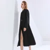 TWOTYLE minimaliste noir Blazer pour femmes cranté à manches longues décontracté grande taille Blazers femme automne mode vêtements 211006